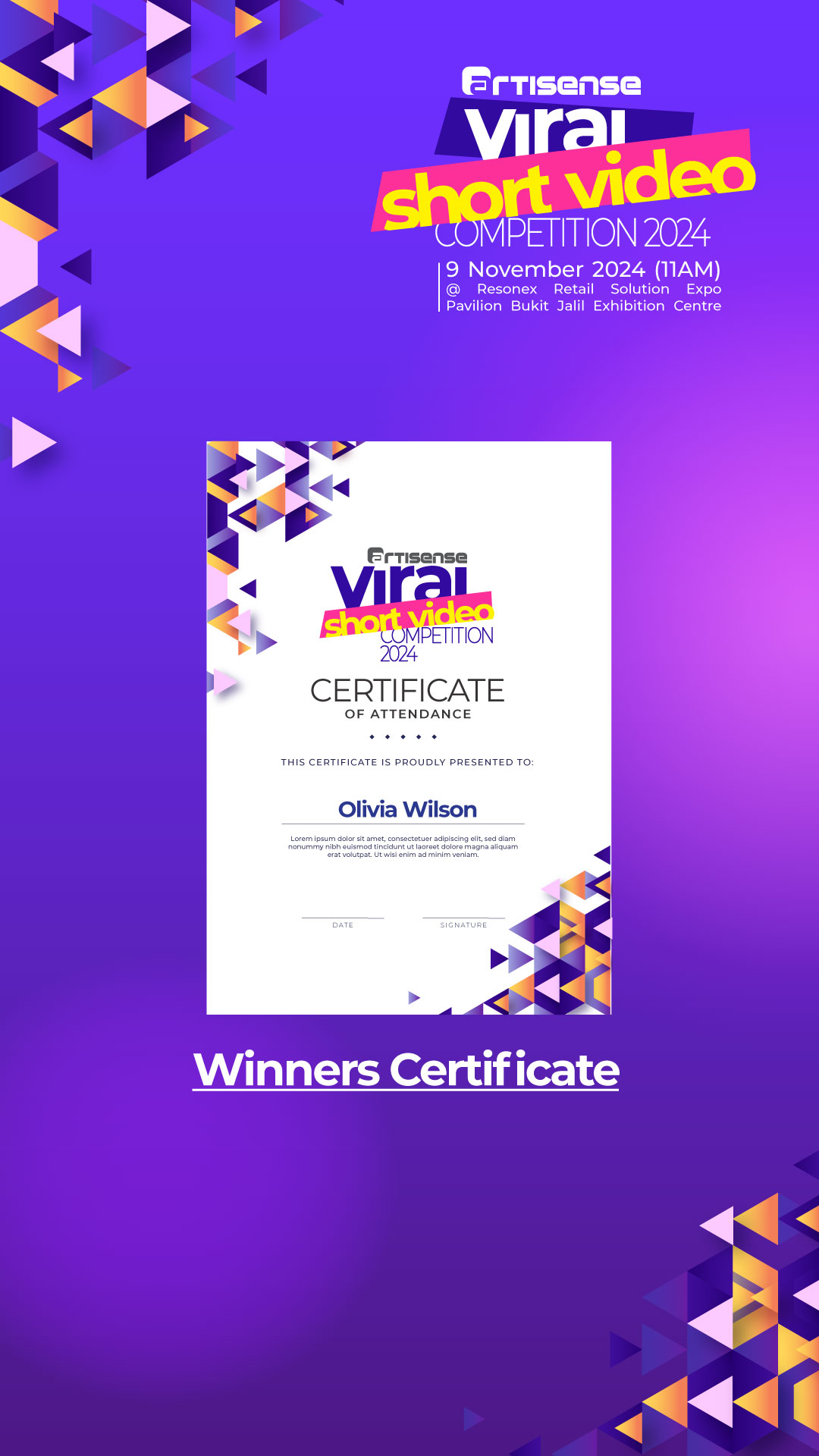 Winner Cert